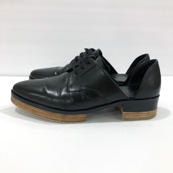 Freda Salvador Will D'Orsay Platform Black Leather Loafers - Picture 5 of 12